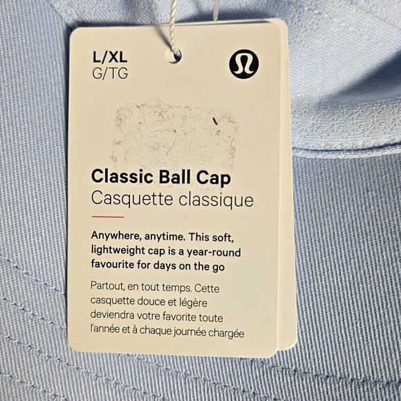 NWT Lululemon Classic Ball Cap Wordmark - L/XL Windmill/Kayak Blue